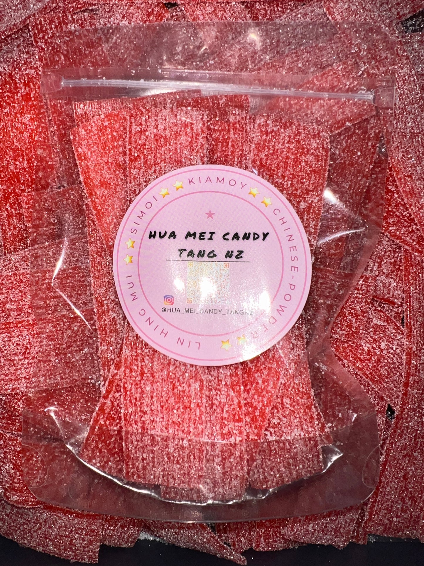 Simoi/Li Hing Mui strawberry sour straps